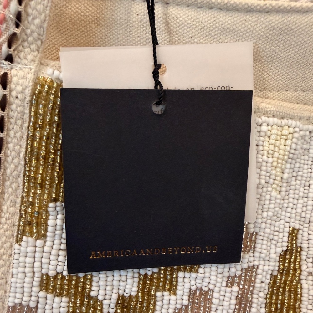 NWT America & Beyond Luxe Love Tote - Hand Beaded Large Tote Excellent gift idea - Picture 16 of 16
